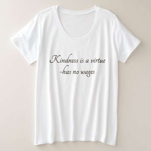 "Kindness"-design by Maaya Prints, Women's Grote Maat T-shirt (Design voorkant)