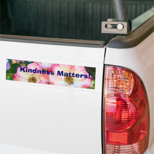 Kindness doet er toe! roos tuin bumpersticker (Op Truck)