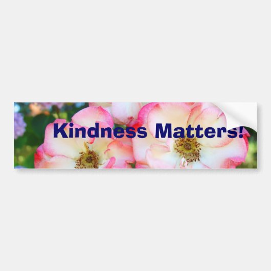 Kindness doet er toe! roos tuin bumpersticker (Voorkant)