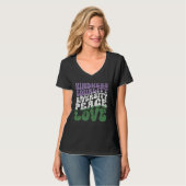 Kindness Equality Love Genderqueer T-shirt (Voorkant volledig)