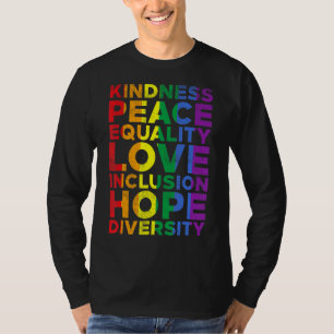 Kindness Equality Love Lgbetq Rainbow Flag Gay Pri T-shirt