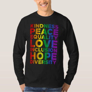 Kindness Equality Love Lgbetq Rainbow Flag Gay Pri T-shirt