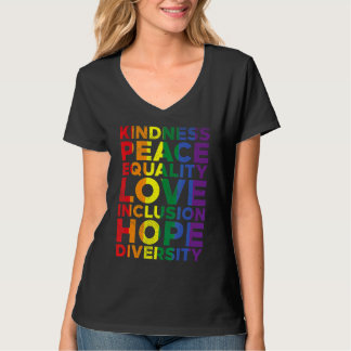 Kindness Equality Love Lgbetq Rainbow Flag Gay Pri T-shirt