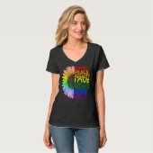 Kindness Equality Love Lgbt Rainbow Pride Flag Sun T-shirt (Voorkant volledig)