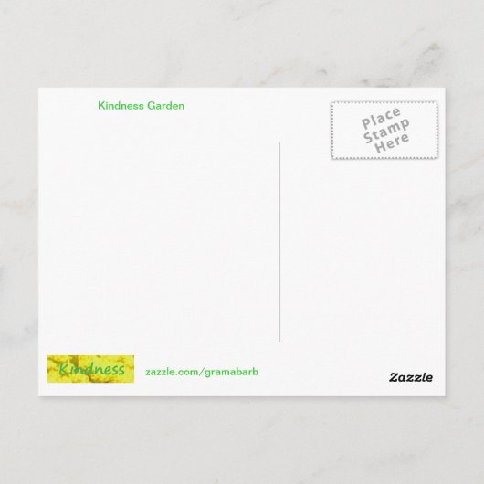 Kindness Garden Briefkaart (Achterkant)