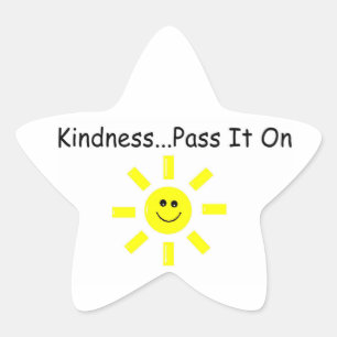 Kindness...geef het aan ster sticker