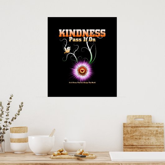 KINDNESS - geef het over archiefPoster over Poster (Keuken)