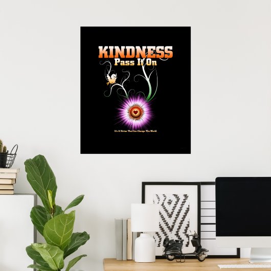 KINDNESS - geef het over archiefPoster over Poster (Thuiskantoor)