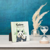 Kindness Gezegde met Cute Panda Beren Cuddling Fotoplaat (Insitu)