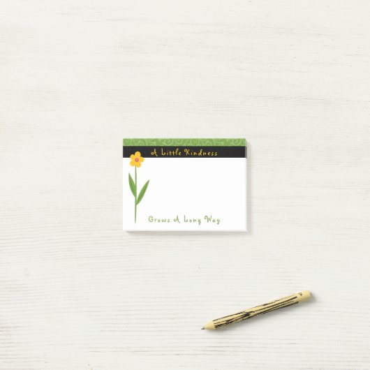 Kindness Grows Flowers Inspirerend 4 X 3 Post-it® Notes (Op bureau)