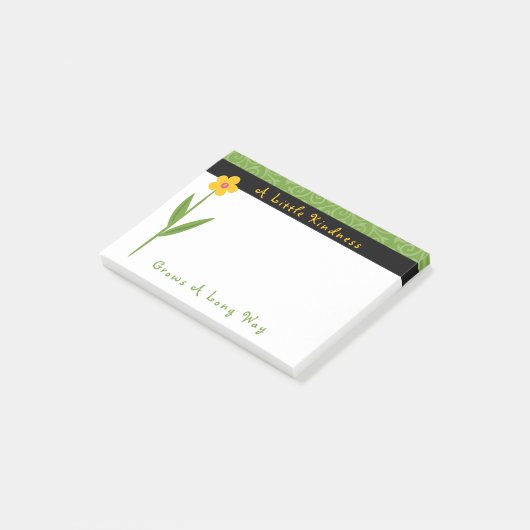 Kindness Grows Flowers Inspirerend 4 X 3 Post-it® Notes (Schuin)