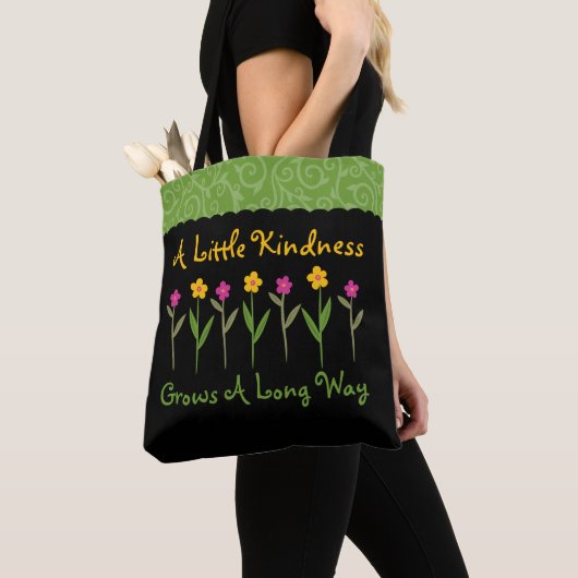 Kindness Grows Flowers Inspirerend Tote Bag (Dichtbij)