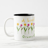 Kindness Grows Flowers Inspirerend Tweekleurige Koffiemok (Links)
