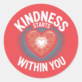 Kindness & Healing – Inspirational Ronde Sticker