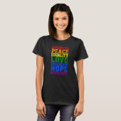 Kindness Human Rights Peace Lgbt Gay Lesbian Right T-shirt (Voorkant volledig)