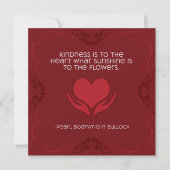 Kindness Inspirerend Note Card in Red Save The Date (Voorkant)
