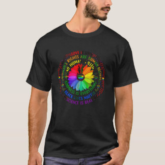 Kindness is alles waar liefde zwart van is Ma T-shirt