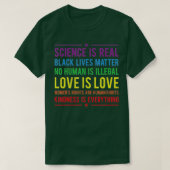 Kindness is alles wat wetenschap echt is, liefde i t-shirt (Design voorkant)