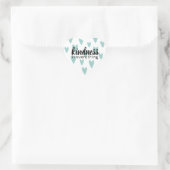 Kindness is alles zwart en Blauwgroen Hart Sticker (Tas)