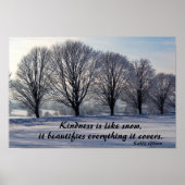 Kindness is als sneeuw - Kahlil Gibran Quote Poster (Voorkant)