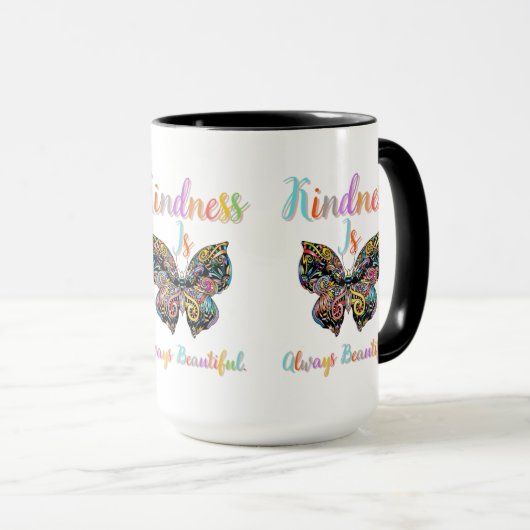 Kindness is altijd mooi mok (Voorkant rechts)
