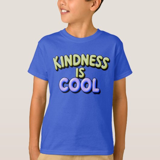 "Kindness Is Cool" Kids' Anti-Bullying T-Shirt (Voorkant)