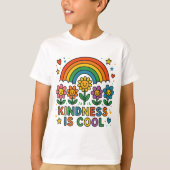 Kindness Is Cool – Rainbow and Flowers Positive Me T-shirt (Voorkant)
