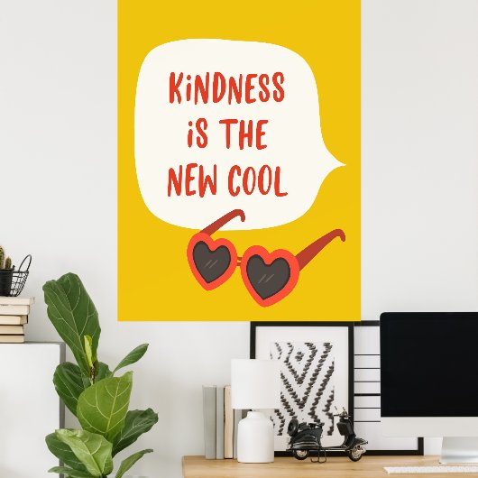 Kindness is de nieuwe kool poster (Thuiskantoor)