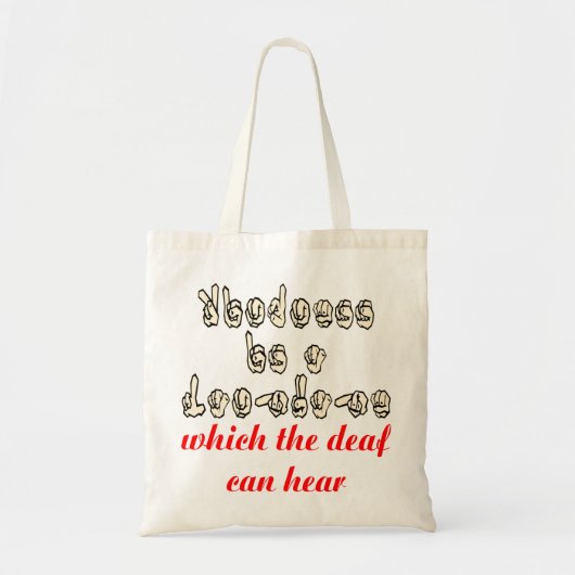 Kindness is een taal die doven kunnen horen tote bag (Voorkant)