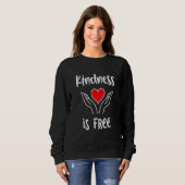 Kindness Is Free Anti Bullying Heart Caring Hands Trui (Voorkant volledig)