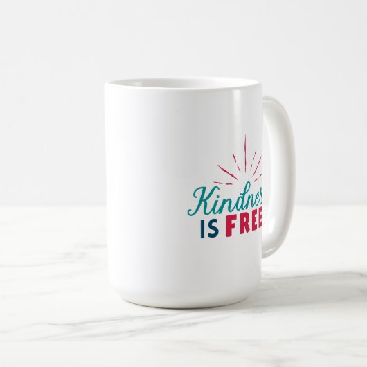 Kindness is Free Mug Koffiemok (Voorkant rechts)