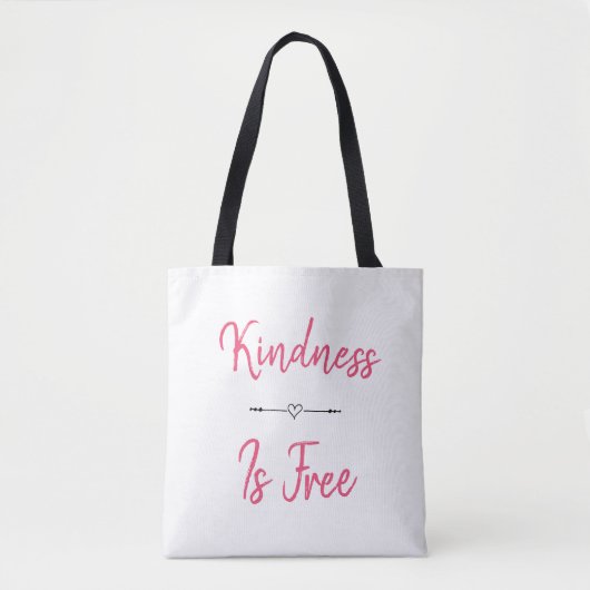 Kindness is gratis Canvas tas (Voorkant)