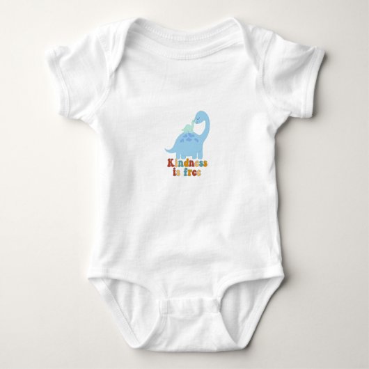 Kindness is gratis - Cute baby dino en mama Romper (Voorkant)