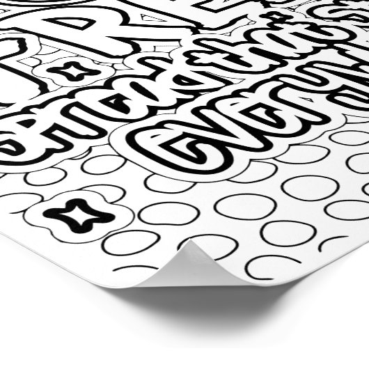 Kindness is gratis - kleurpagina poster (Hoek)