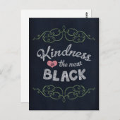 Kindness is het New Black Inspirerend Briefkaart (Voorkant / Achterkant)