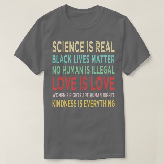 Kindness is IEDEREEN Echte liefde is Lov T-shirt (Design voorkant)