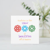 "Kindness is like Snow"-fotokaart Feestdagenkaart (Staand voorkant)