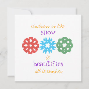 "Kindness is like Snow"-fotokaart Feestdagenkaart