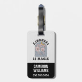 Kindness is Magic  Flowers Bagagelabel (Achterkant verticaal)