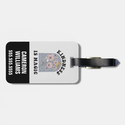 Kindness is Magic  Flowers Bagagelabel (Achterkant horizontaal)