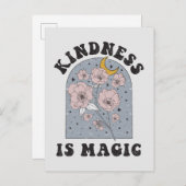 Kindness is Magic  Flowers Briefkaart (Voorkant / Achterkant)