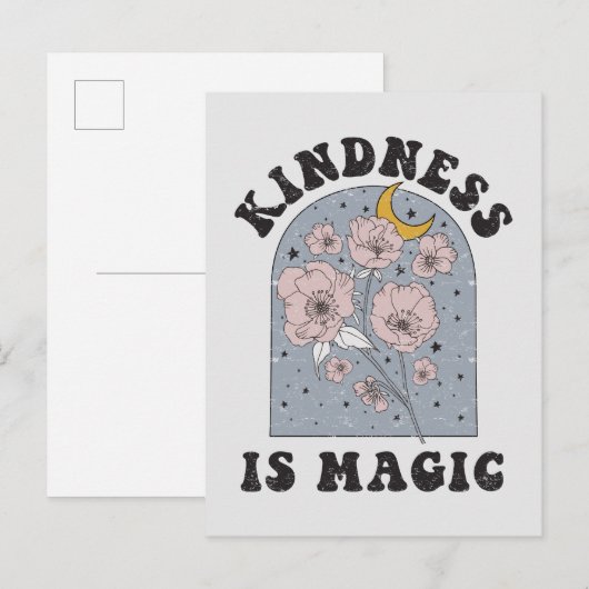 Kindness is Magic Flowers Briefkaart (Voorkant / Achterkant)