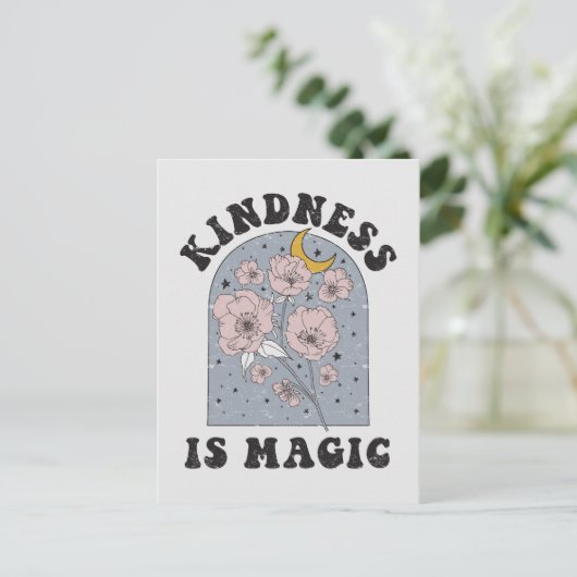 Kindness is Magic  Flowers Briefkaart (Staand voorkant)