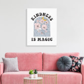 Kindness is Magic Flowers Canvas Afdruk (Insitu (Woonkamer))