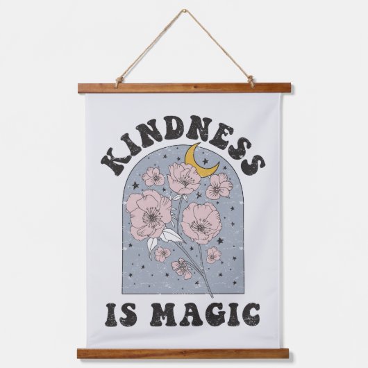 Kindness is Magic  Flowers Hangend Wandkleed (Voorkant)