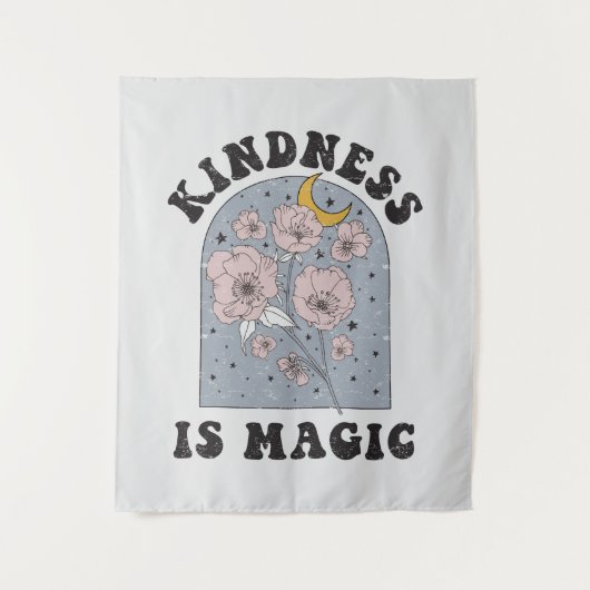 Kindness is Magic Flowers Wandkleed (Voorkant)