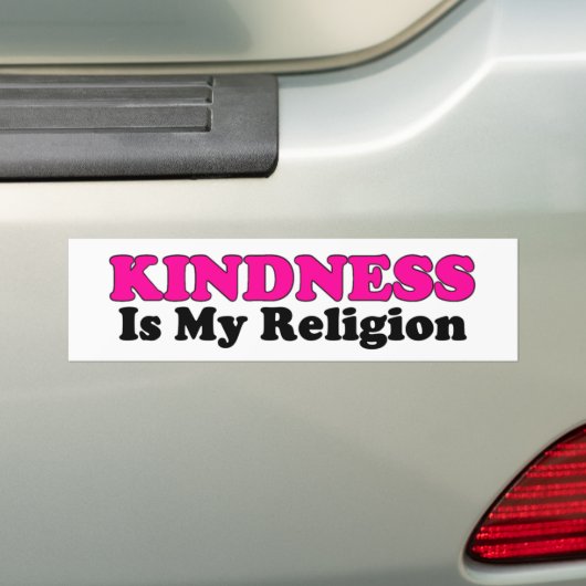 Kindness is mijn Bumpersticker voor religie (Op auto)