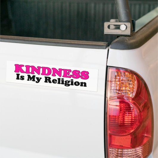 Kindness is mijn Bumpersticker voor religie (Op Truck)