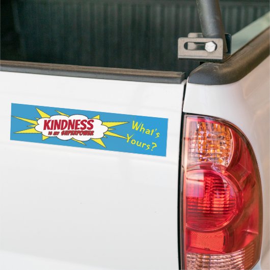 KINDNESS is mijn Superpower...schoolbussignaal Bumpersticker (Op Truck)