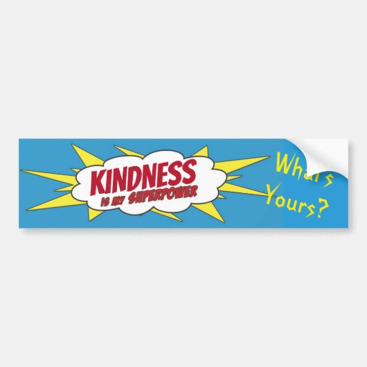 KINDNESS is mijn Superpower...schoolbussignaal Bumpersticker (Voorkant)